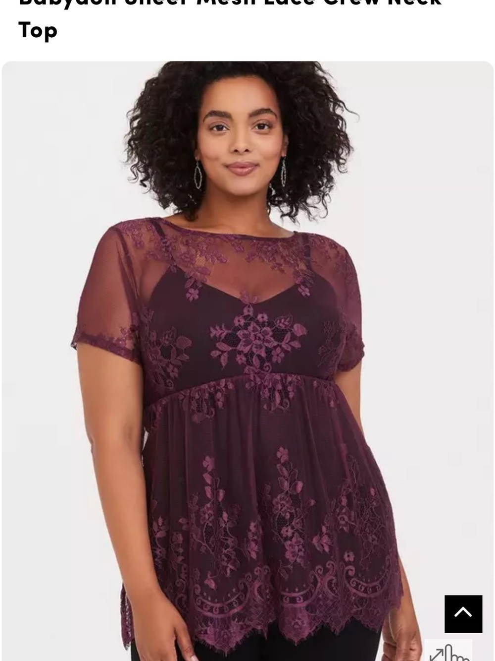 Torrid sheer lace babydoll